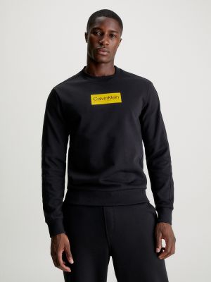 Sudadera con capucha de algodón Calvin Klein negro