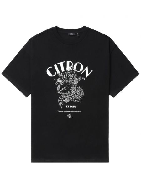 Βαμβακερή μπλούζα με σχέδιο Five Cm μαύρο