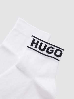 Skarpety z nadrukiem Hugo białe