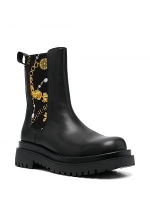 Ankle boots mit print Versace Jeans Couture schwarz