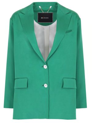 Шелковый пиджак Kiton зеленый