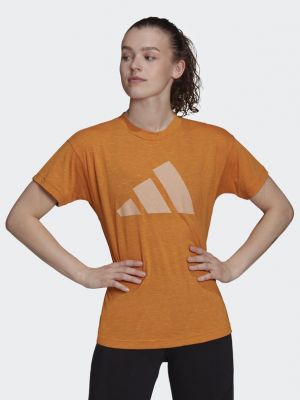 Tricou Adidas Performance portocaliu