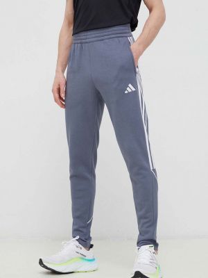 Sportovní kalhoty s aplikacemi Adidas Performance šedé