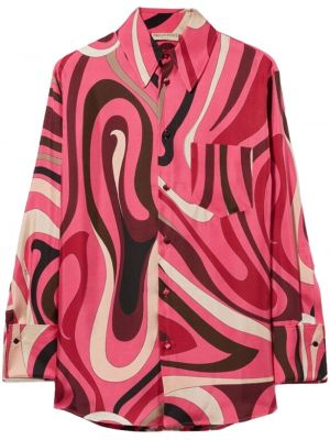 Bluse mit print Pucci pink