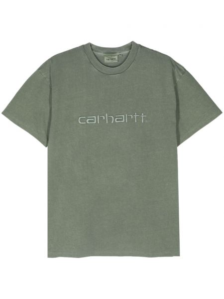 Тениска бродирана Carhartt Wip зелено
