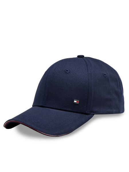 Gorra de algodón Tommy Hilfiger azul