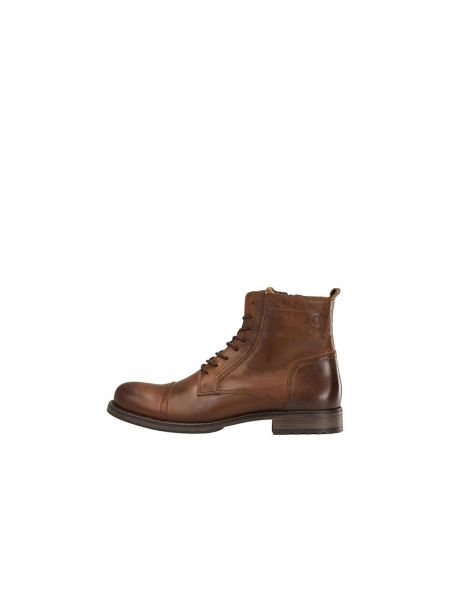 Кожаные ботинки Jack & Jones коричневые