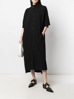 Vestido camisero oversized Yohji Yamamoto negro