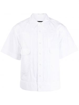Плисирана памучна риза Simone Rocha бяло