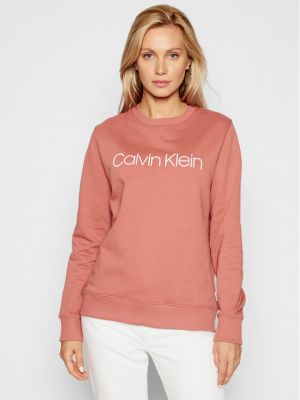 Majica dugih rukava sa dugačkim rukavima Calvin Klein ružičasta