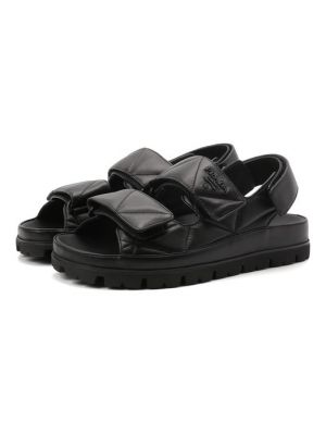 Кожаные сандалии Prada черные
