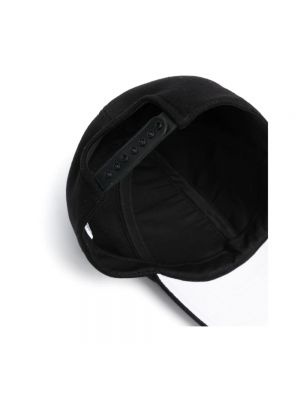 Gorra con bordado de algodón clásica Courrèges negro