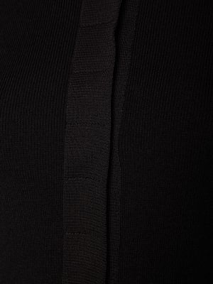 Vilnonis šilkinis vilnonis midi suknele Tom Ford juoda