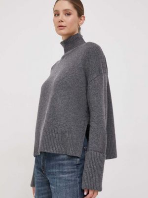 Gyapjú pulóver Calvin Klein szürke