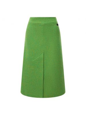 Шерстяная юбка Ganni, зеленая