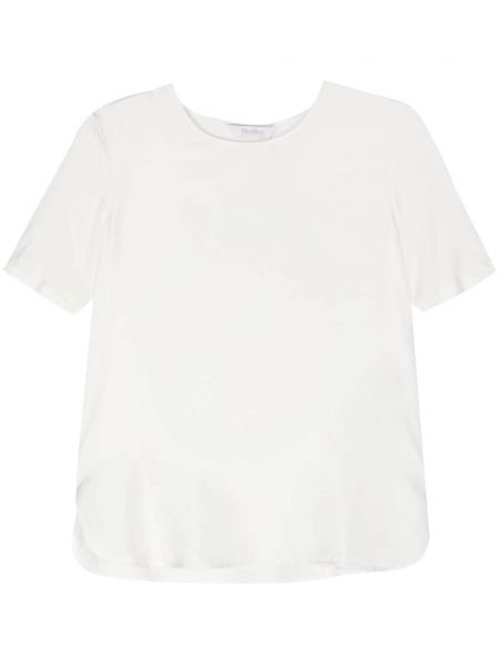 Hedvábné tričko Max Mara bílé