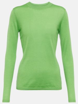 Jedwabny sweter z kaszmiru Gabriela Hearst zielony