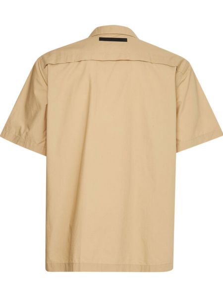 Рубашка с коротким рукавом Calvin Klein бежевая