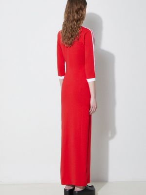 Sukienka długa dopasowana Adidas Originals czerwona