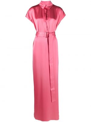 Σατέν μάξι φόρεμα Sa Su Phi ροζ