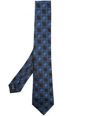 Cravatta con motivo geometrico Zegna blu