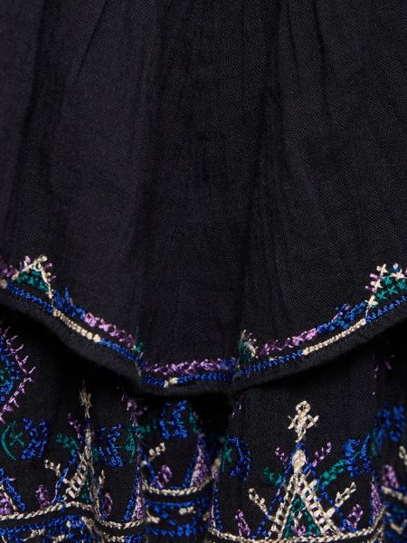 Falda de algodón con volantes Marant Etoile negro