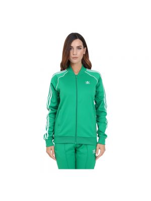 Gestreifter sweatjacke Adidas Originals grün