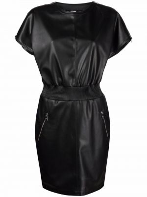 Vestido de cuero Karl Lagerfeld negro