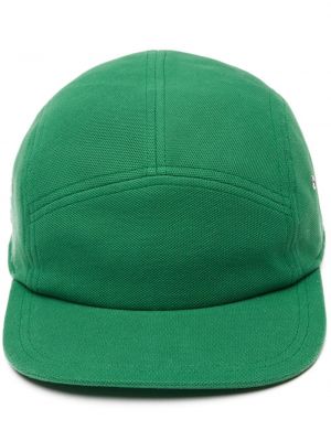 Bombažna kapa s šiltom Lacoste zelena