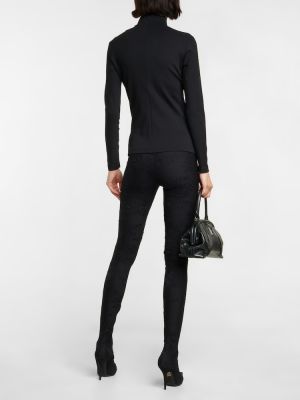 Sweter z dżerseju Balenciaga czarny