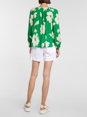 Кадифена блуза с принт Velvet зелено