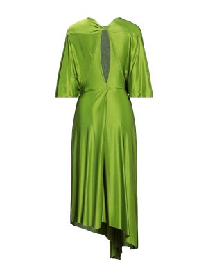 Платье миди Victoria Beckham зеленое