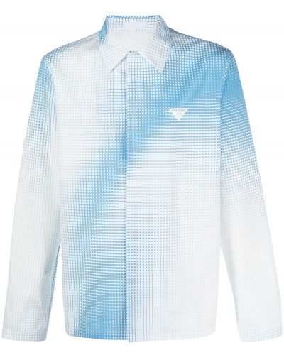 Camisa con efecto degradado Prada azul