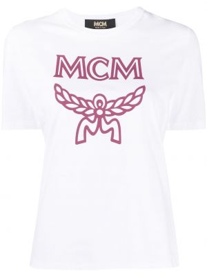 Camiseta con estampado Mcm blanco
