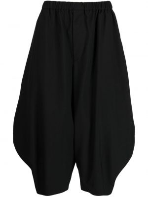 Plisované vlněné kalhoty Black Comme Des Garçons černé