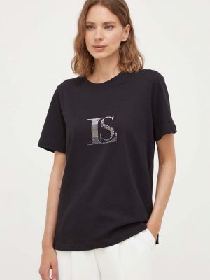 Koszulka bawełniana Luisa Spagnoli czarna