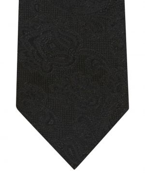 Krawat z nadrukiem z wzorem paisley Etro czarny