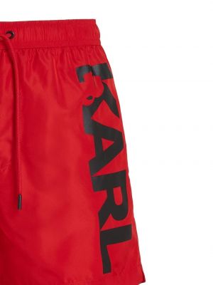 Shorts à imprimé Karl Lagerfeld rouge