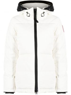 Παλτό με φερμουάρ Canada Goose λευκό