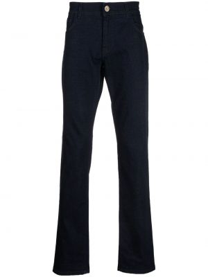 Pantaloni cu picior drept Corneliani albastru