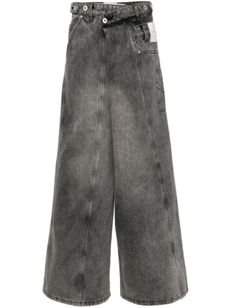 Jeans asymétrique Feng Chen Wang gris