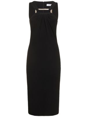 Μίντι φόρεμα από βισκόζη από ζέρσεϋ Michael Kors Collection μαύρο