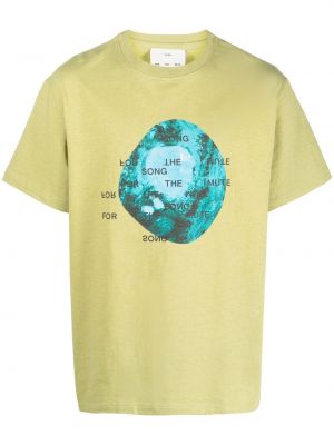 Памучна тениска с принт Song For The Mute зелено