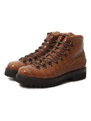 Кожаные ботинки Ralph Lauren коричневые
