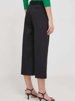 Kalhoty s vysokým pasem Lauren Ralph Lauren černé