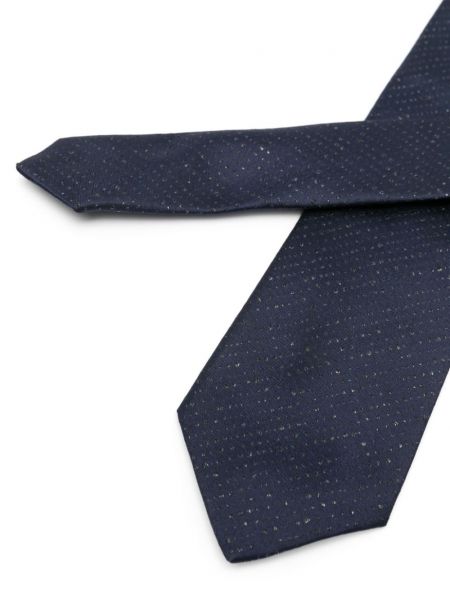 Cravate à paillettes Emporio Armani bleu