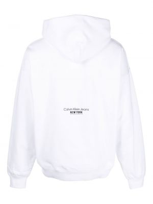 Geblümt hoodie mit print Calvin Klein Jeans weiß