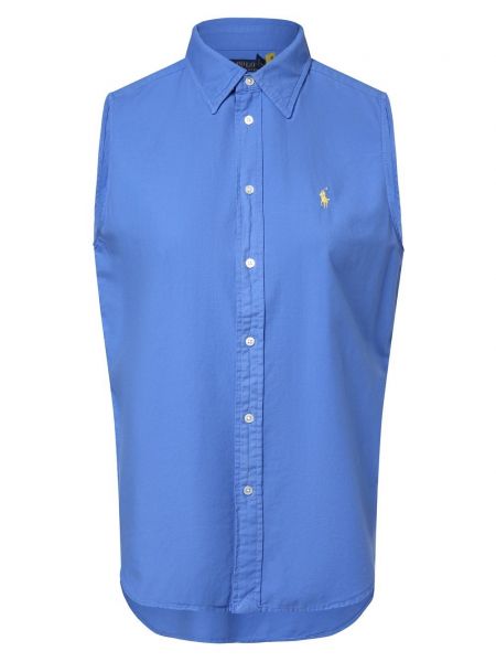 Bluzka bawełniana Polo Ralph Lauren niebieska
