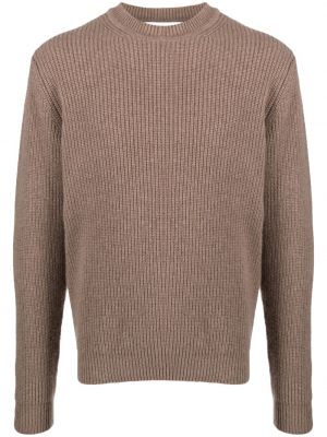 Плетен пуловер Lardini кафяво