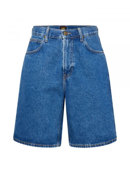 Voľné priliehavé džínsové šortky Lee modrá
